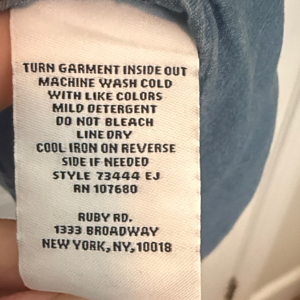 Ruby Rd Blue Denim Top M - Picture 5 of 5